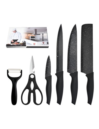 Set De Cuchillos Utensilios Pavonado Tijera Pelador
