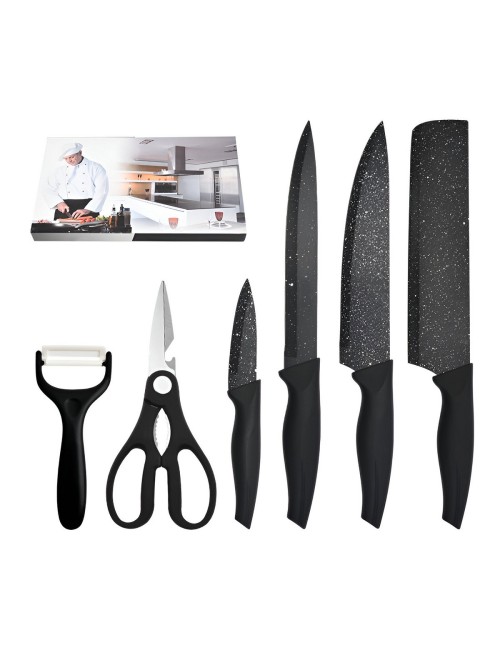 Set De Cuchillos Utensilios Pavonado Tijera Pelador