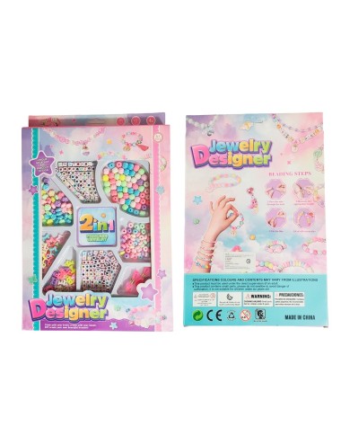 Set Kit Para Hacer Pulseras Collares Anillos Letras Niña