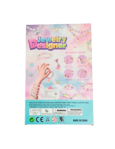 Set Kit Para Hacer Pulseras Collares Anillos Letras Niña