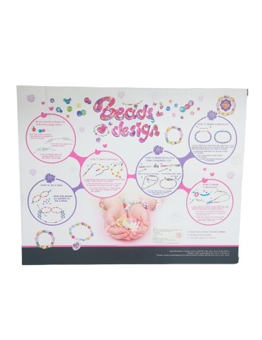 Set Kit Para Hacer Pulseras Collares Anillos Multicolor Niña