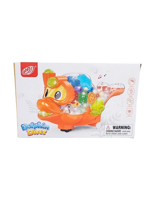 Delfin Pez Robot Juguete Niños Sonido Luces + Bateria