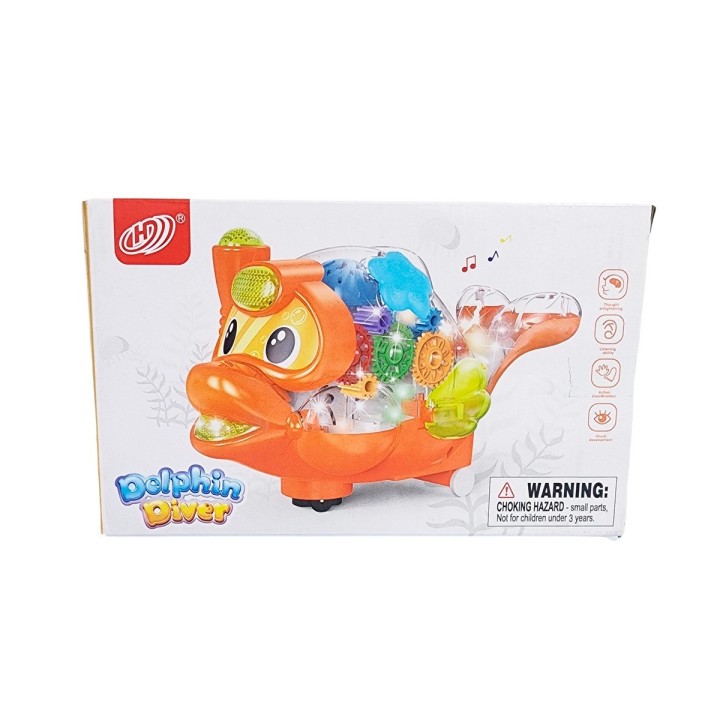 Delfin Pez Robot Juguete Niños Sonido Luces + Bateria