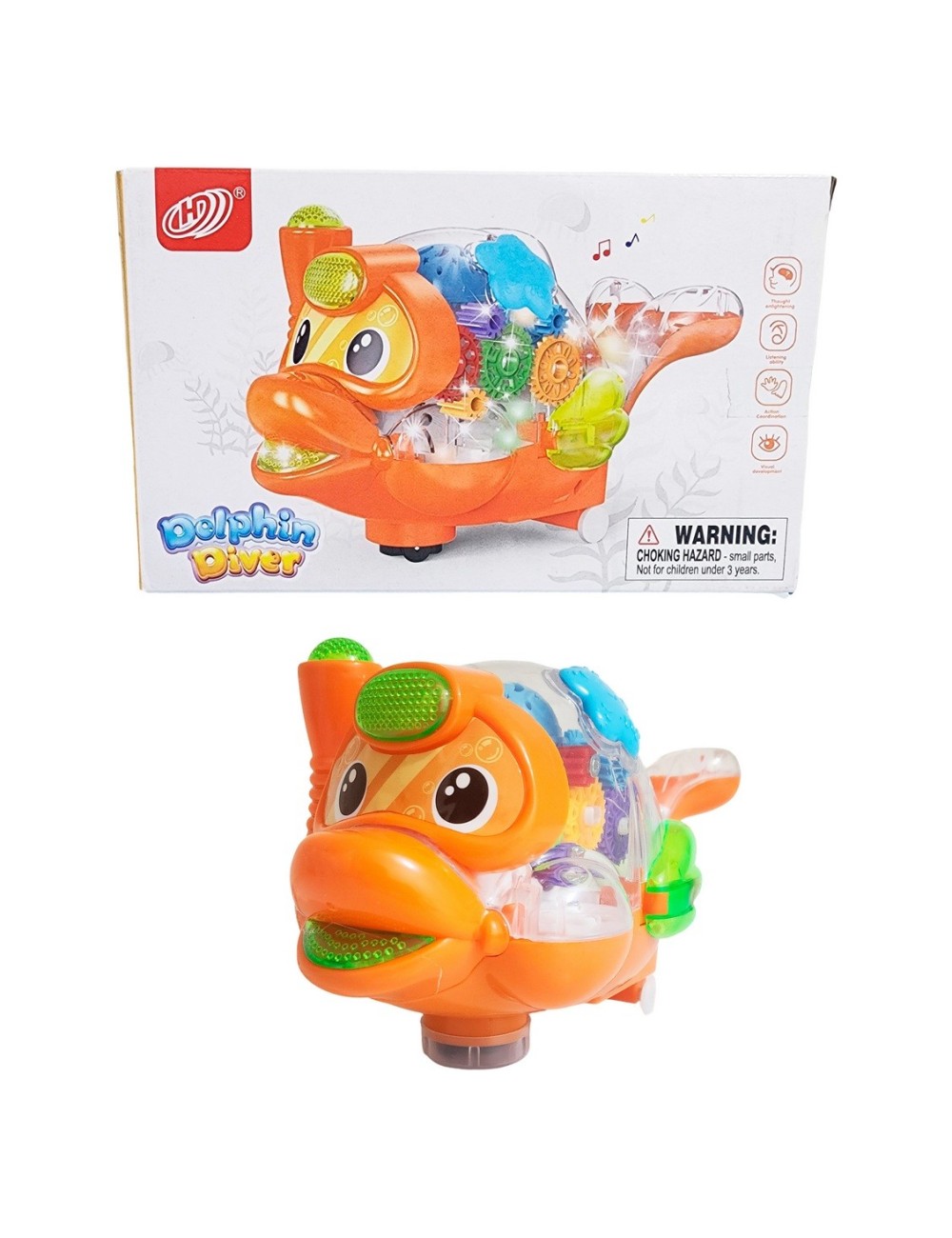 Delfin Pez Robot Juguete Niños Sonido Luces + Bateria