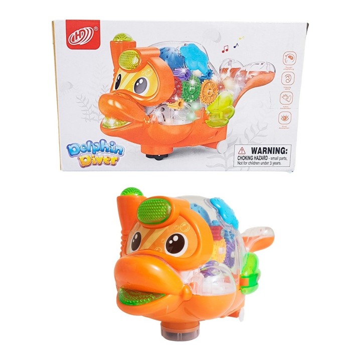 Delfin Pez Robot Juguete Niños Sonido Luces + Bateria
