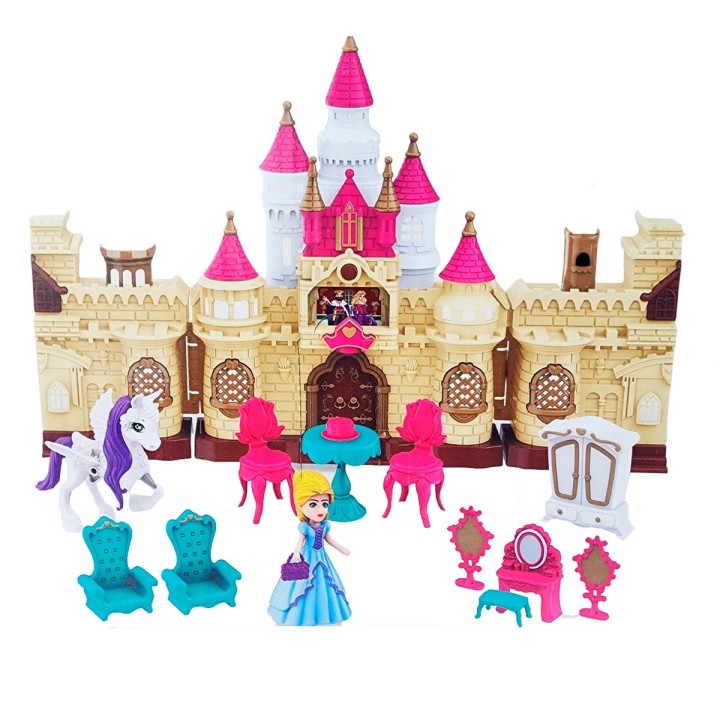 Castillo Princesa Unicornio Accesorios Muebles Juguete Niñas