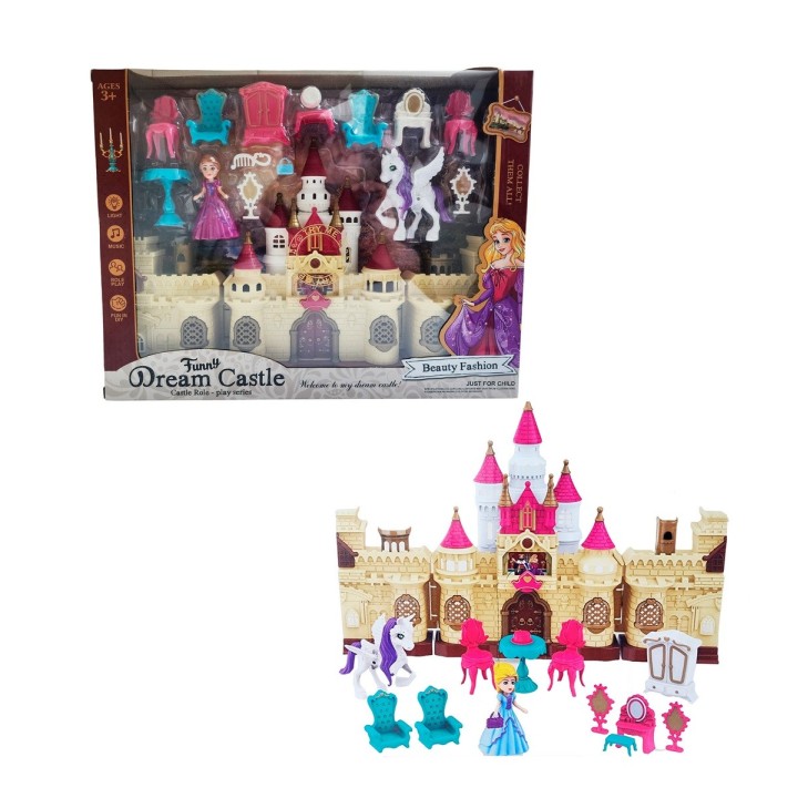 Castillo Princesa Unicornio Accesorios Muebles Juguete Niñas