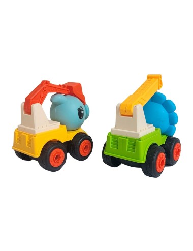 Carros De Construccion Planta Zombie Retroexcavadora X 4 Und