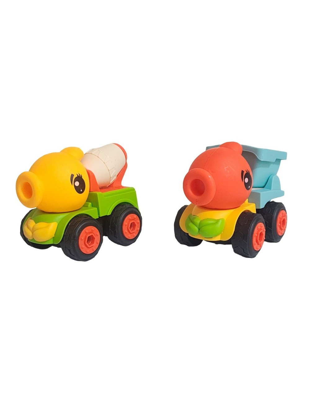 Carros De Construccion Planta Zombie Retroexcavadora X 4 Und