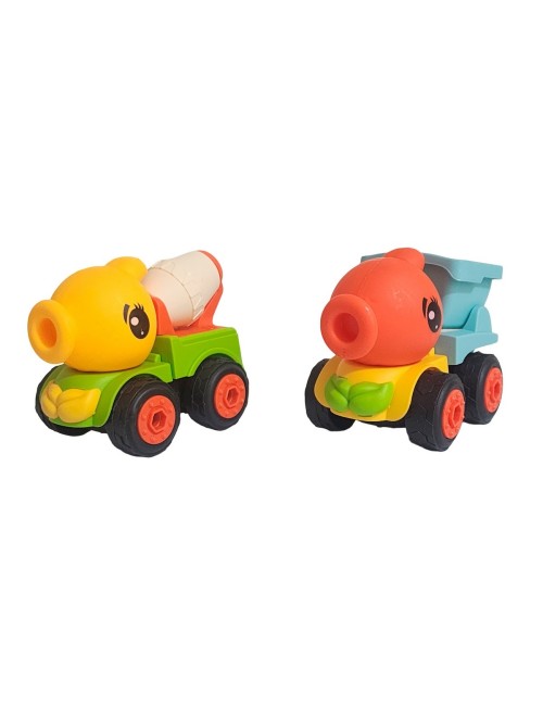 Carros De Construccion Planta Zombie Retroexcavadora X 4 Und
