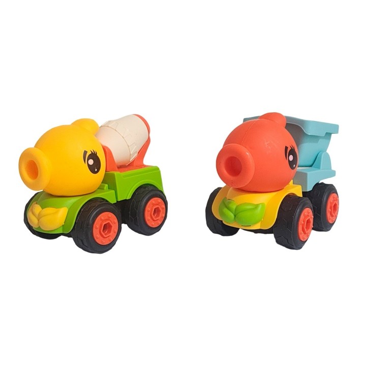 Carros De Construccion Planta Zombie Retroexcavadora X 4 Und