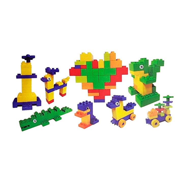 Bloques Figuras De Armado Juguete Interactivo Niño 52 Pcs