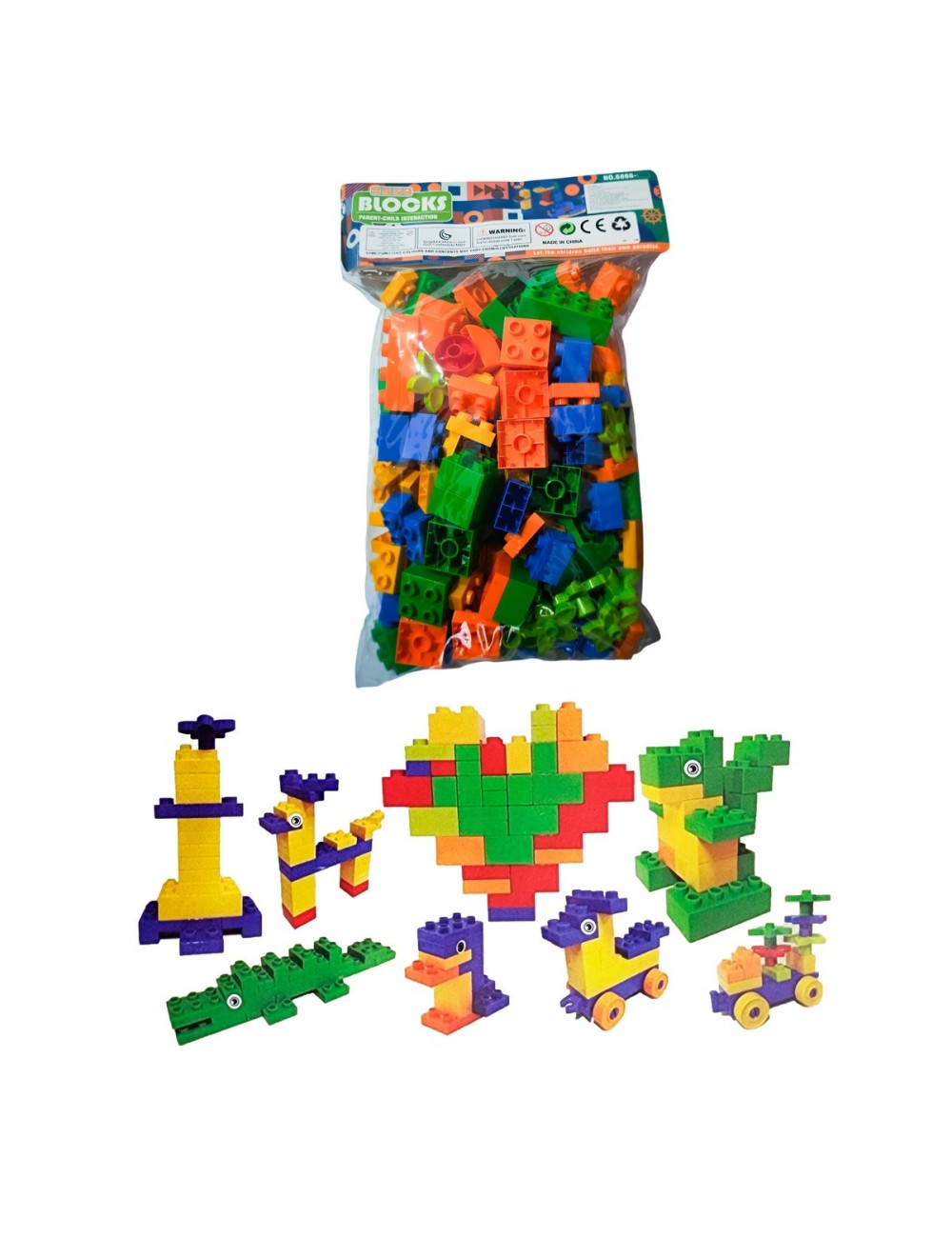 Bloques Figuras De Armado Juguete Interactivo Niño 52 Pcs
