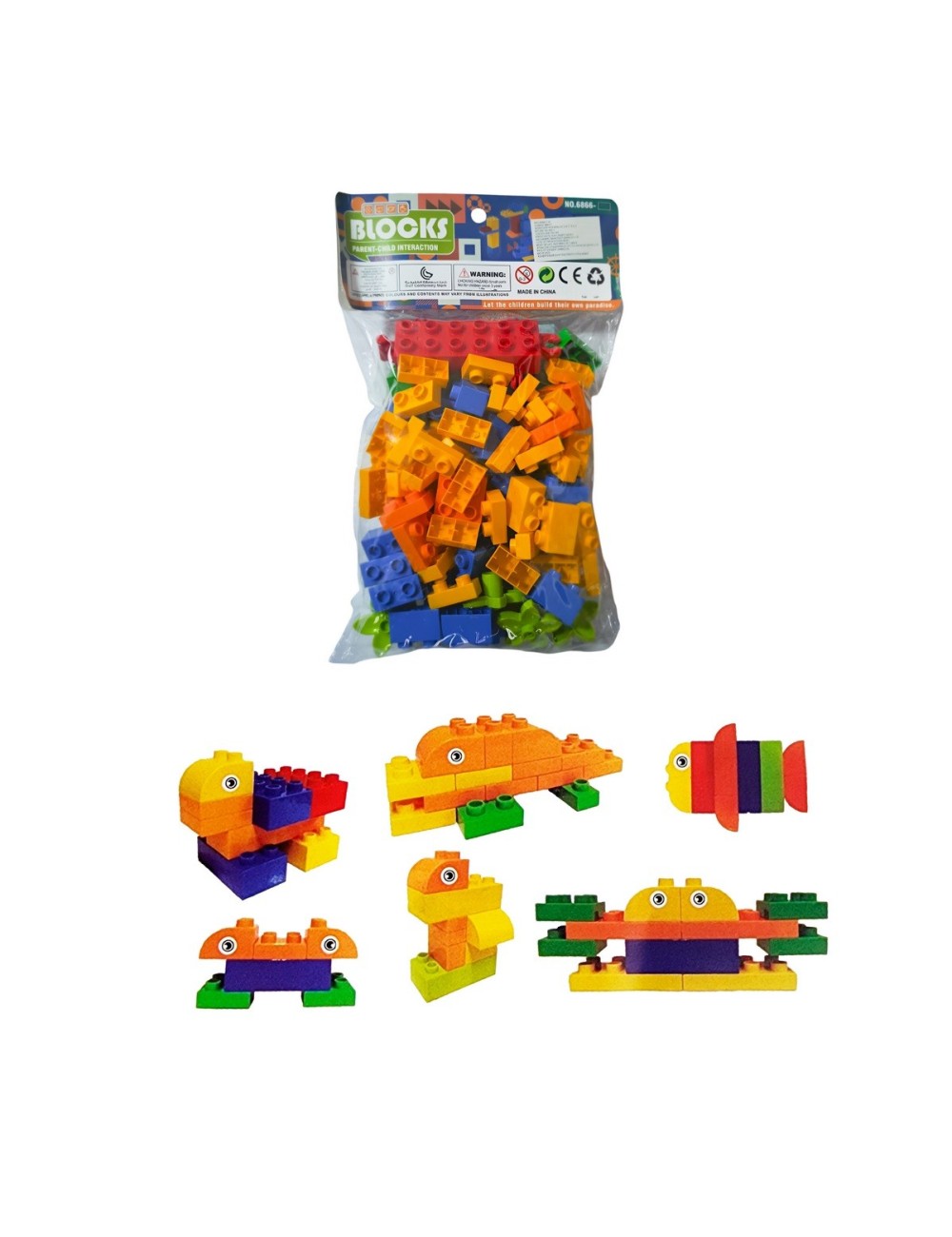 Bloques Figuras De Armado Juguete Interactivo Niño 52 Pcs