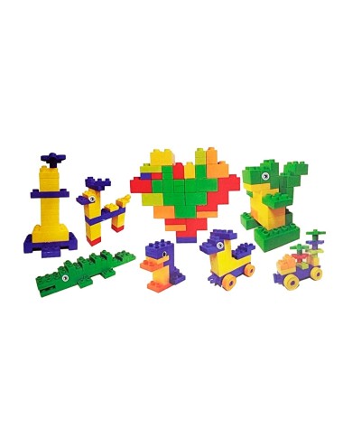Bloques Figuras De Armado Juguete Interactivo Niño 122 Pcs