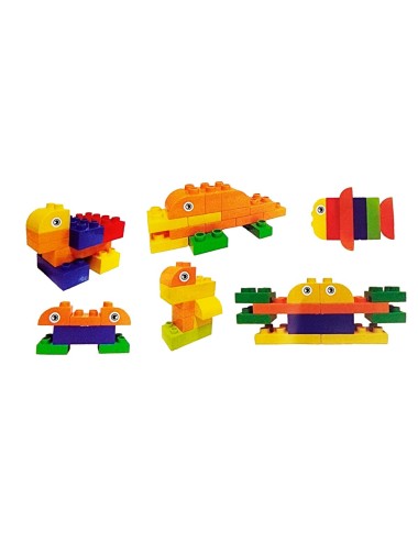 Bloques Figuras De Armado Juguete Interactivo Niño 122 Pcs
