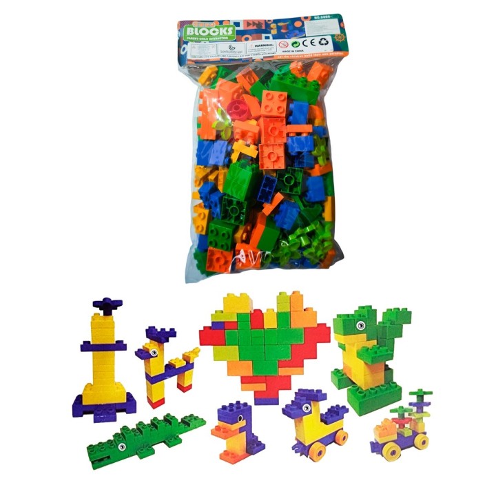Bloques Figuras De Armado Juguete Interactivo Niño 122 Pcs