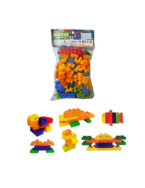 Bloques Figuras De Armado Juguete Interactivo Niño 122 Pcs