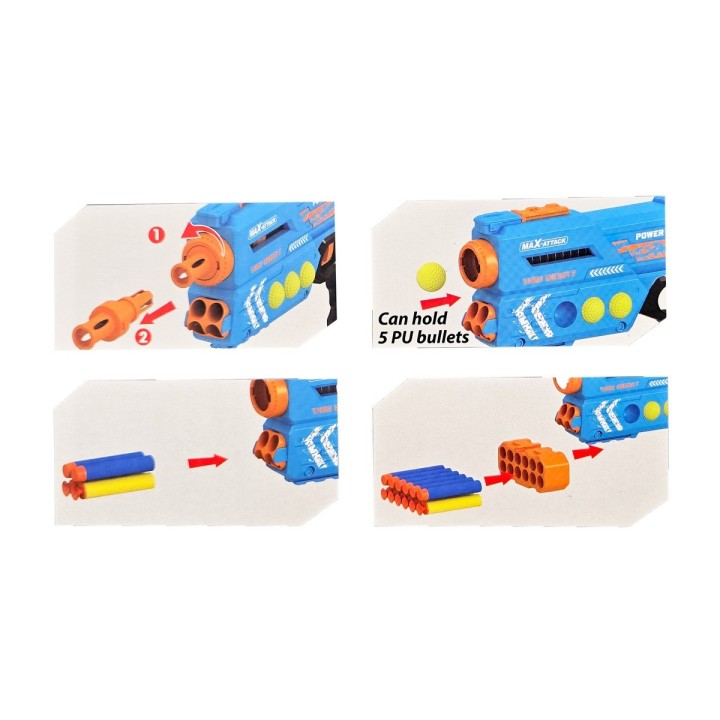 Pistola Lanza Dardos - Pelotas Nerf Juguete Niños Con Mira
