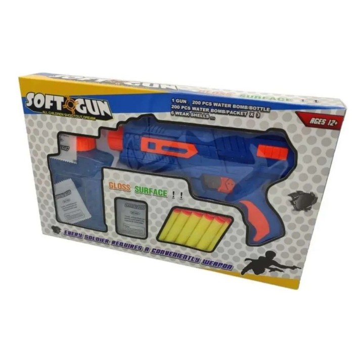 Pistola Lanza Dardos - Pelotas Hidrogel Nerf Interactivo Gun