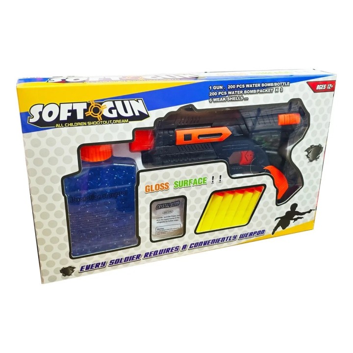 Pistola Lanza Dardos - Pelotas Hidrogel Nerf Interactivo Gun
