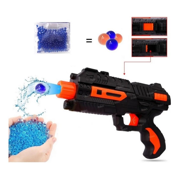 Pistola Lanza Dardos - Pelotas Hidrogel Nerf Interactivo Gun