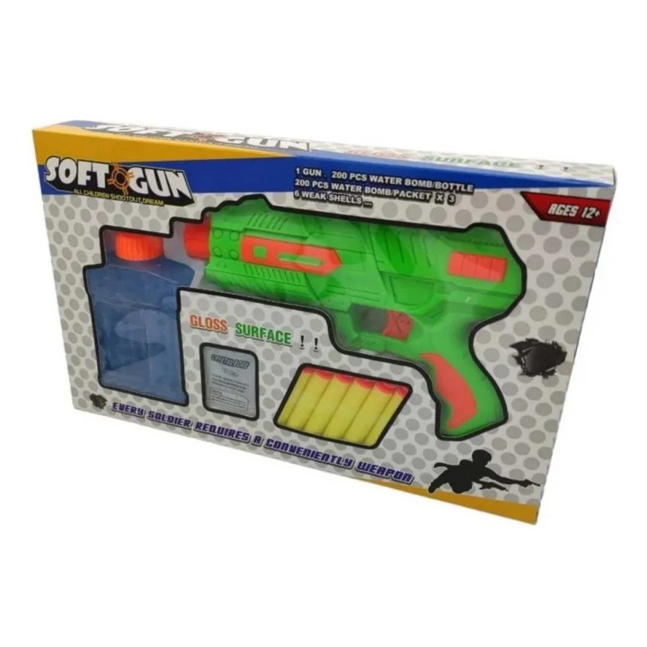 Pistola Lanza Dardos - Pelotas Hidrogel Nerf Interactivo Gun