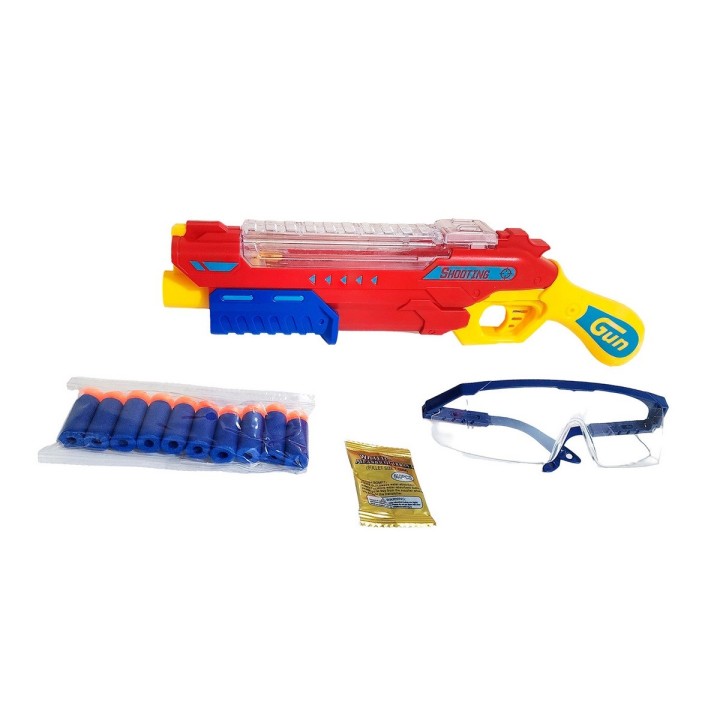 Pistola Escopeta Lanza Dardos Nerf - Hidrogel + Gafas