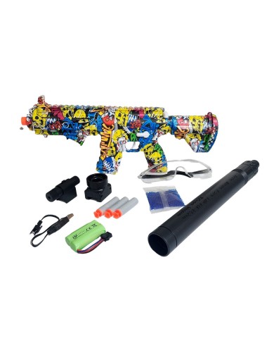 Pistola Ametralladora Niño Lanza Pelotas Hidrogel Recargable