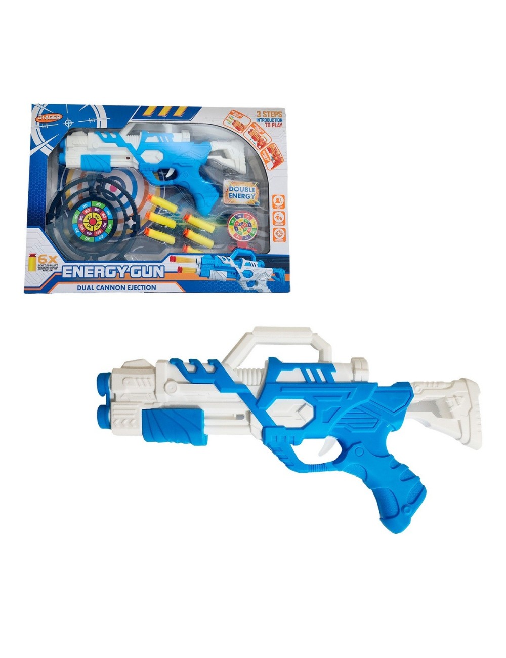 Pistola Lanza Dardos Nerf + Tiro Al Blanco Gun Juguete Niños