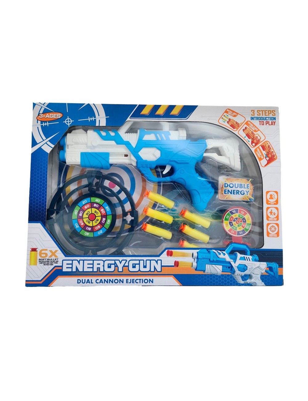 Pistola Lanza Dardos Nerf + Tiro Al Blanco Gun Juguete Niños