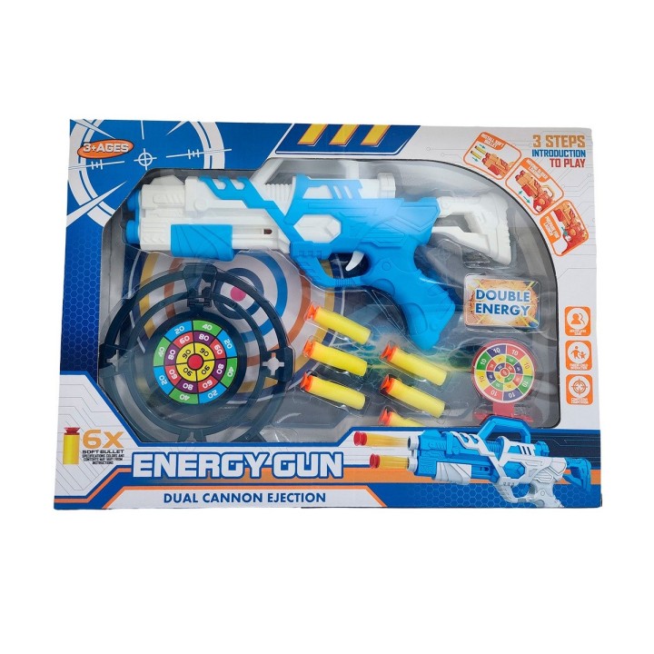 Pistola Lanza Dardos Nerf + Tiro Al Blanco Gun Juguete Niños