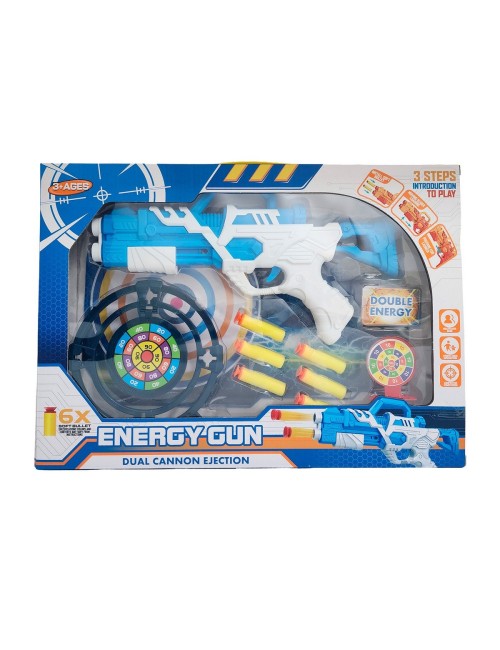 Pistola Lanza Dardos Nerf + Tiro Al Blanco Gun Juguete Niños