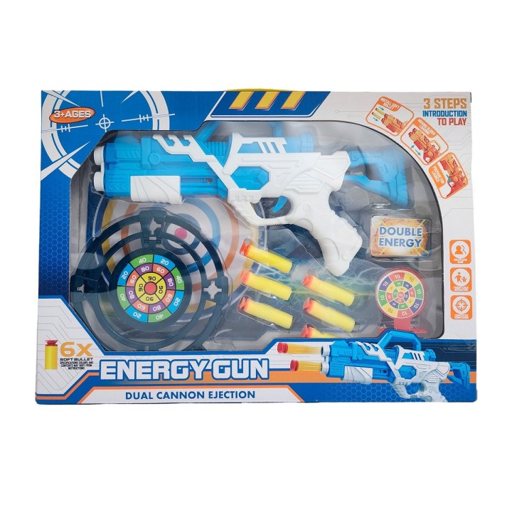 Pistola Lanza Dardos Nerf + Tiro Al Blanco Gun Juguete Niños
