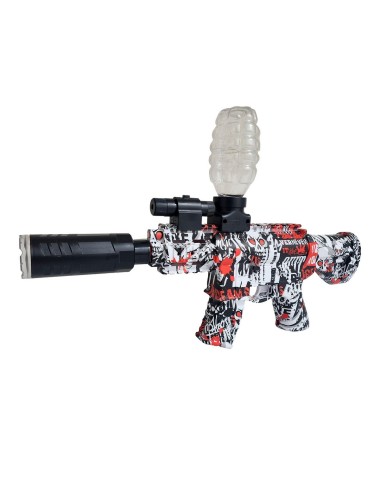 Pistola Ametralladora Lanza Dardos Nerf + Hidrogel Con Gafas
