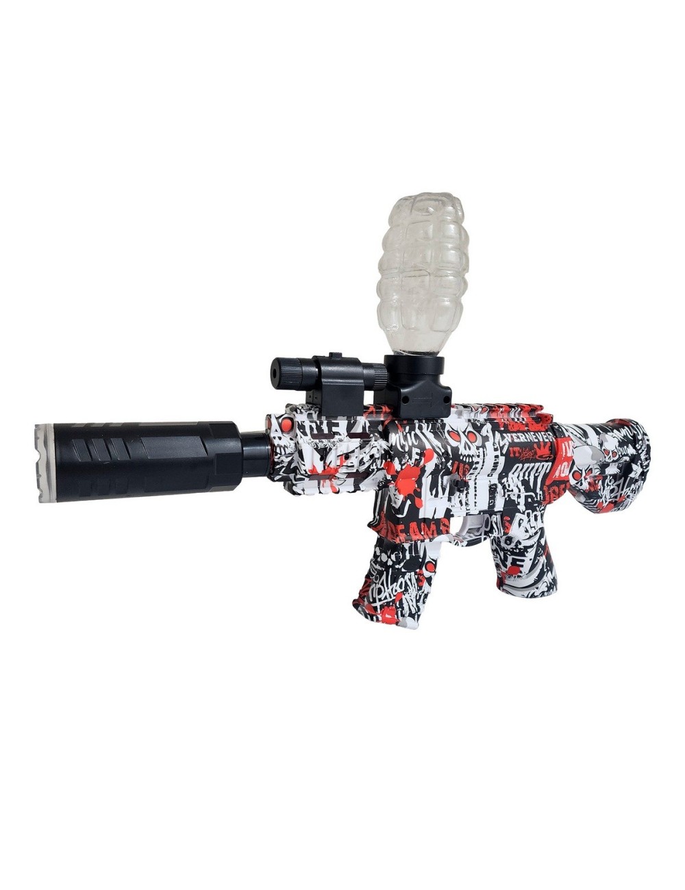 Pistola Ametralladora Lanza Dardos Nerf + Hidrogel Con Gafas