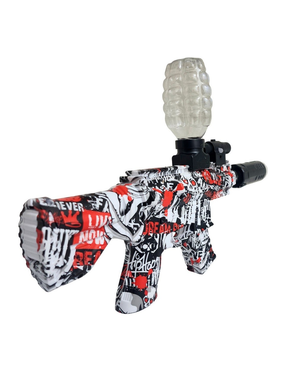 Pistola Ametralladora Lanza Dardos Nerf + Hidrogel Con Gafas