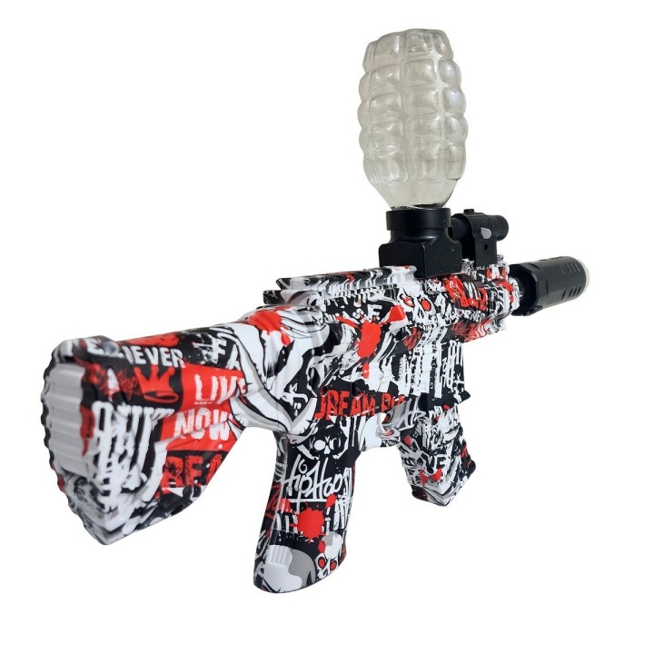 Pistola Ametralladora Lanza Dardos Nerf + Hidrogel Con Gafas