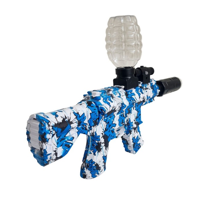 Pistola Ametralladora Lanza Dardos Nerf + Hidrogel Con Gafas