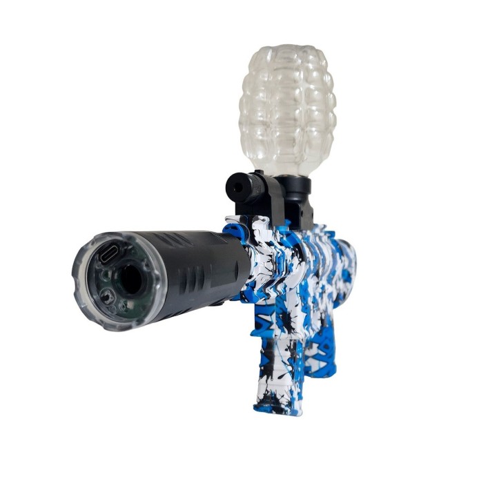 Pistola Ametralladora Lanza Dardos Nerf + Hidrogel Con Gafas