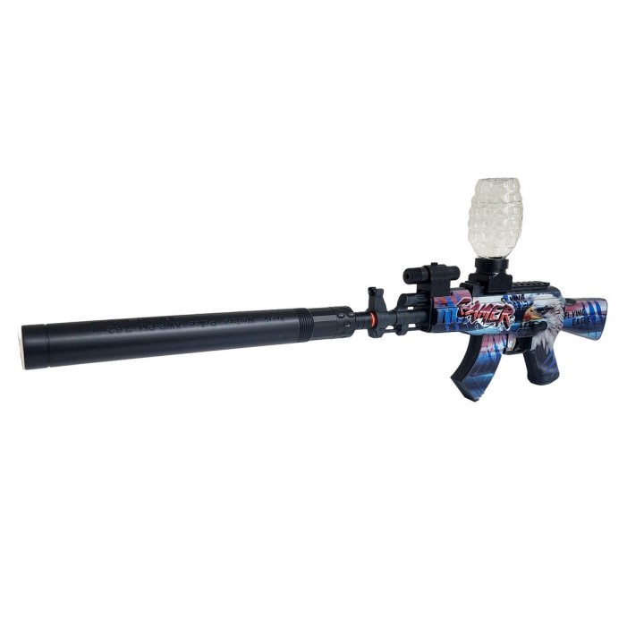 Pistola Ametralladora Equip Dardos Nerf + Hidrogel Gafas