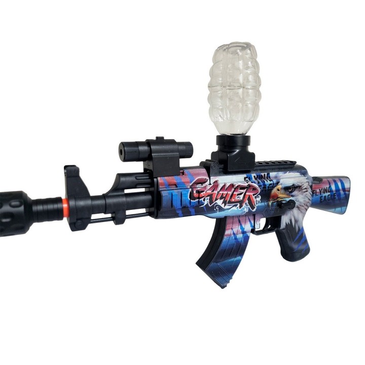 Pistola Ametralladora Equip Dardos Nerf + Hidrogel Gafas