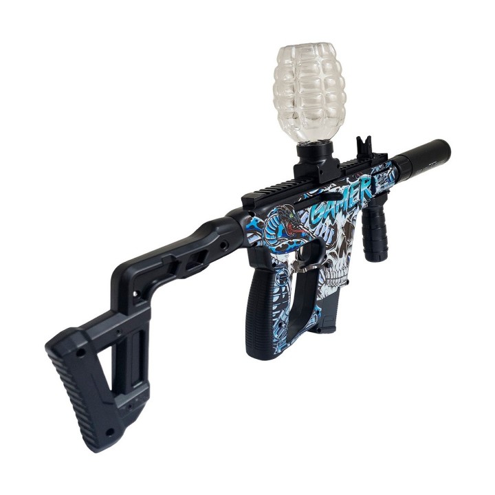Pistola Ametralladora Gamer Dardos Nerf + Hidrogel Gafas