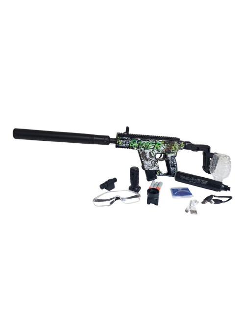 Pistola Ametralladora Gamer Dardos Nerf + Hidrogel Gafas