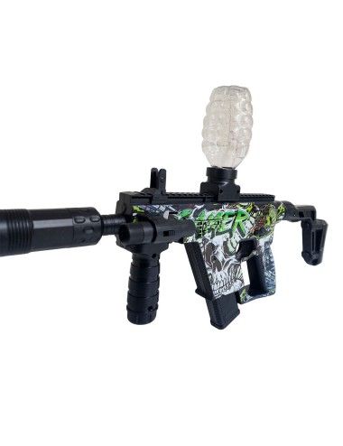 Pistola Ametralladora Gamer Dardos Nerf + Hidrogel Gafas