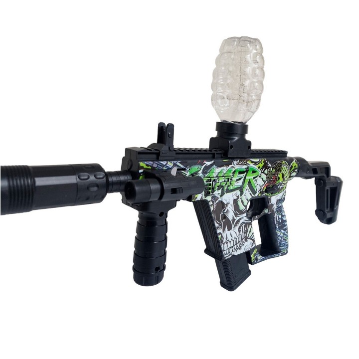 Pistola Ametralladora Gamer Dardos Nerf + Hidrogel Gafas