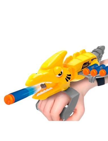 Pistola Lanzador Dardos Nerf Mano Dinosaurio Juguete Niños