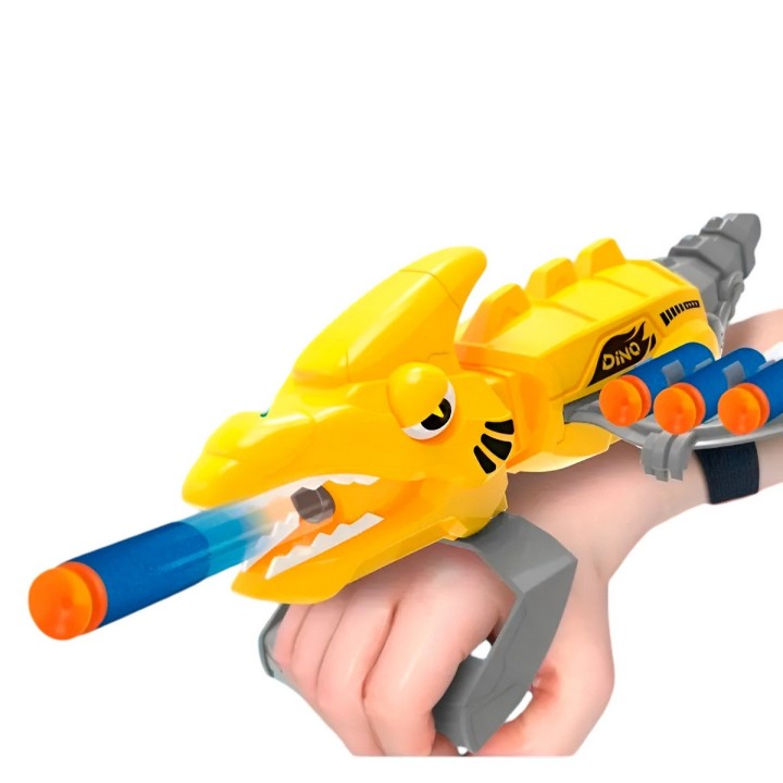 Pistola Lanzador Dardos Nerf Mano Dinosaurio Juguete Niños