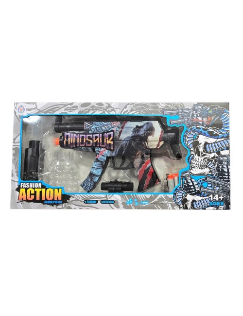 Pistola Lanza Dardos Pelotas Hidrogel Nerf Dinosaurio Mp5