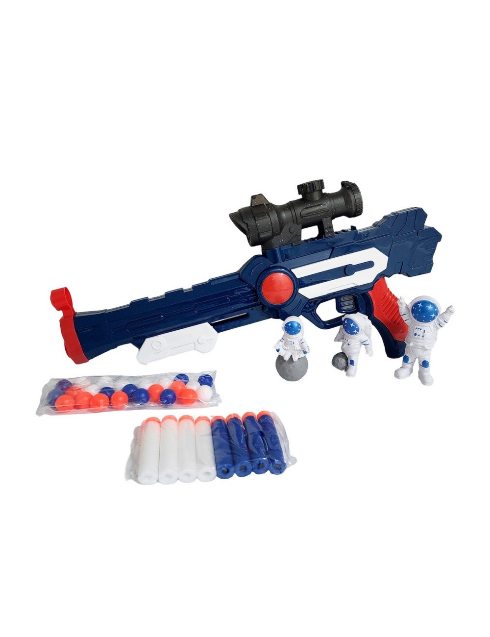 Pistola Lanza Dardos Nerf Y Pelotas Astronauta Juguete Niños